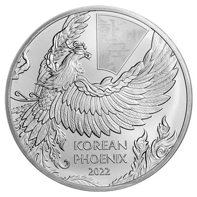 2022 South Korea 1oz Silver Coin - PHOENIX